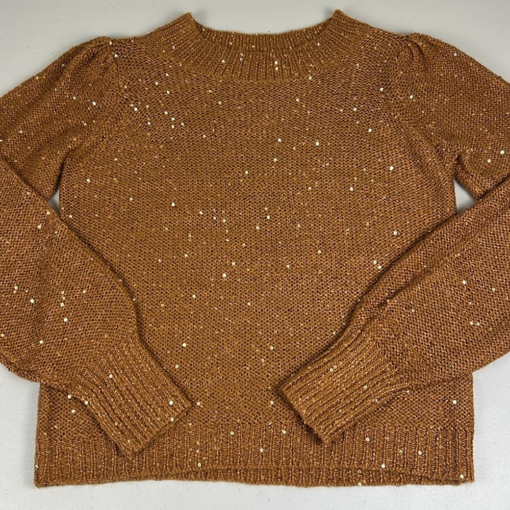 Vero Moda‎ long sleeve loose knit sparkle sweater blouse EUC
